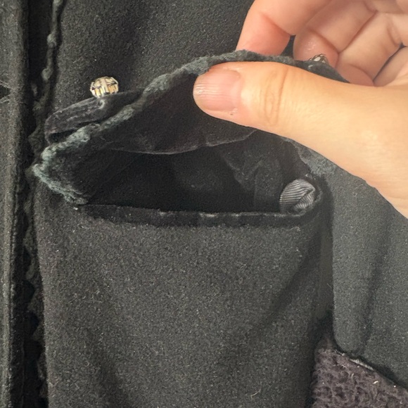 Lolita Kidsyoyo Black Wool Dress Coat, Medium - Picture 6 of 9